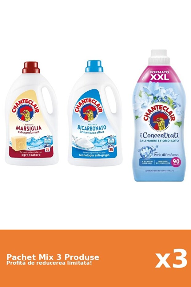 Set 3 Mix Chanteclair: 2 Detergent, 1 Conditioner - 1