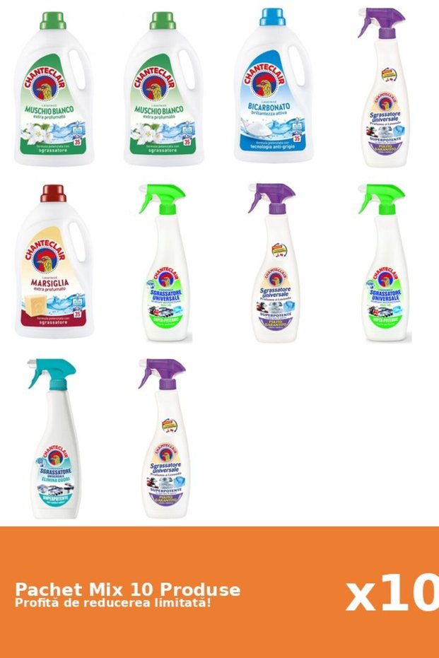 Set 10 Mix Chanteclair: 4 Detergent, 6 Degresant