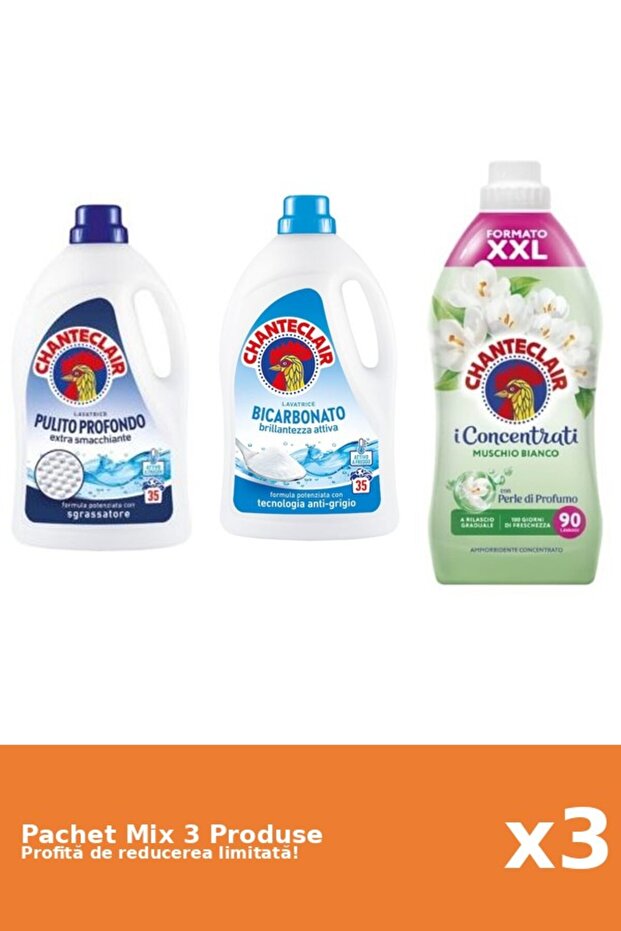 Set 3 Mix Chanteclair: 2 Detergent, 1 Conditioner - 1