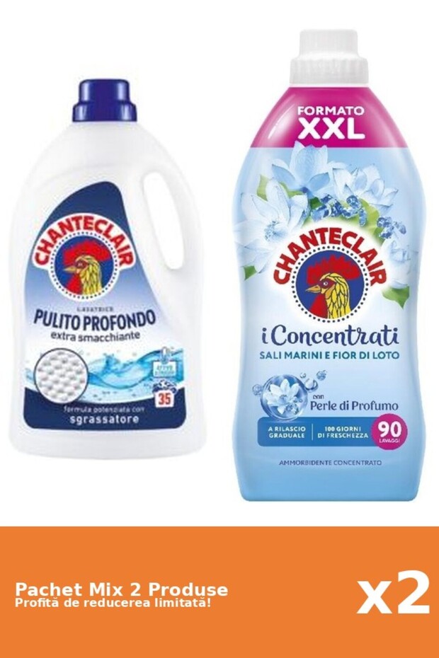 Set 2 Mix Chanteclair: 1 Detergent, 1 Balsam