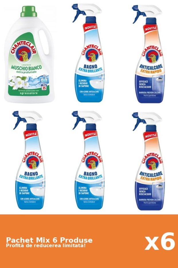 Set 6 Mix Chanteclair: 1 Detergent, 5 Anticalcar