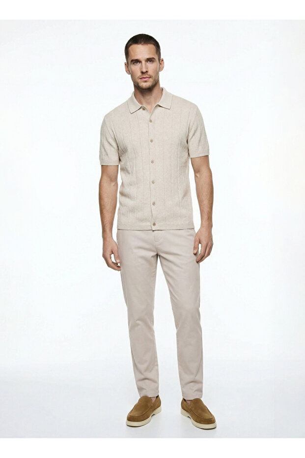 Triko Gömlek, 2XL, Bej - 2