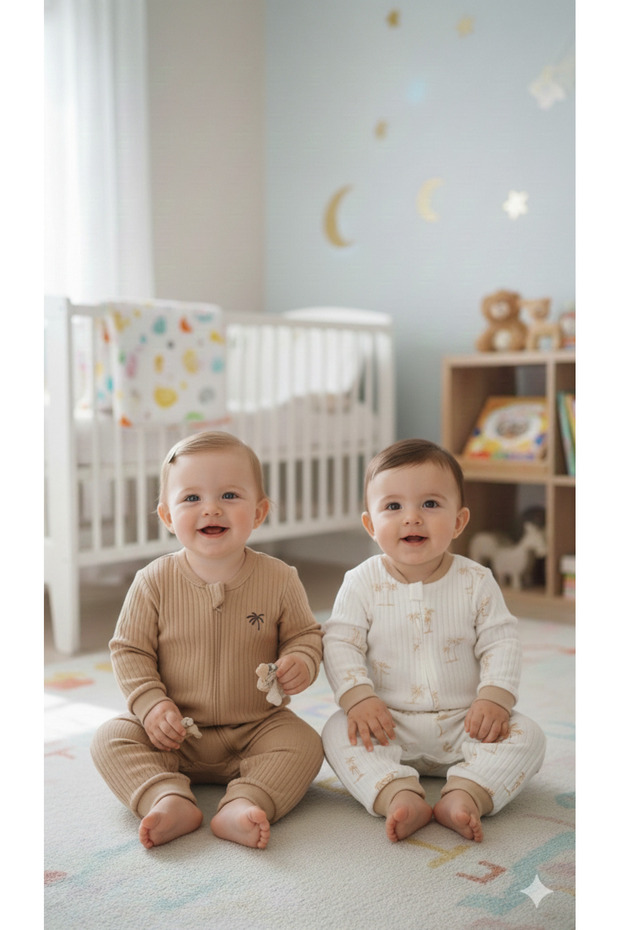 Polo Collar Printed T-Shirt Shorts Set 6-9/9-12/18-24/24-36 Months