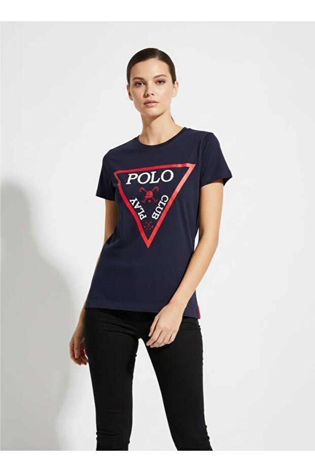 Ladies Graphic T-shirt -NAVY