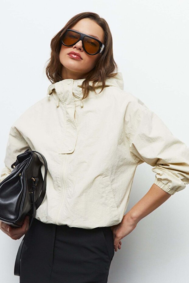 Kapüşonlu Mont - 1