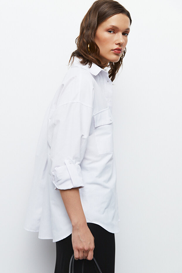 Cepli Oversize Gömlek - 5