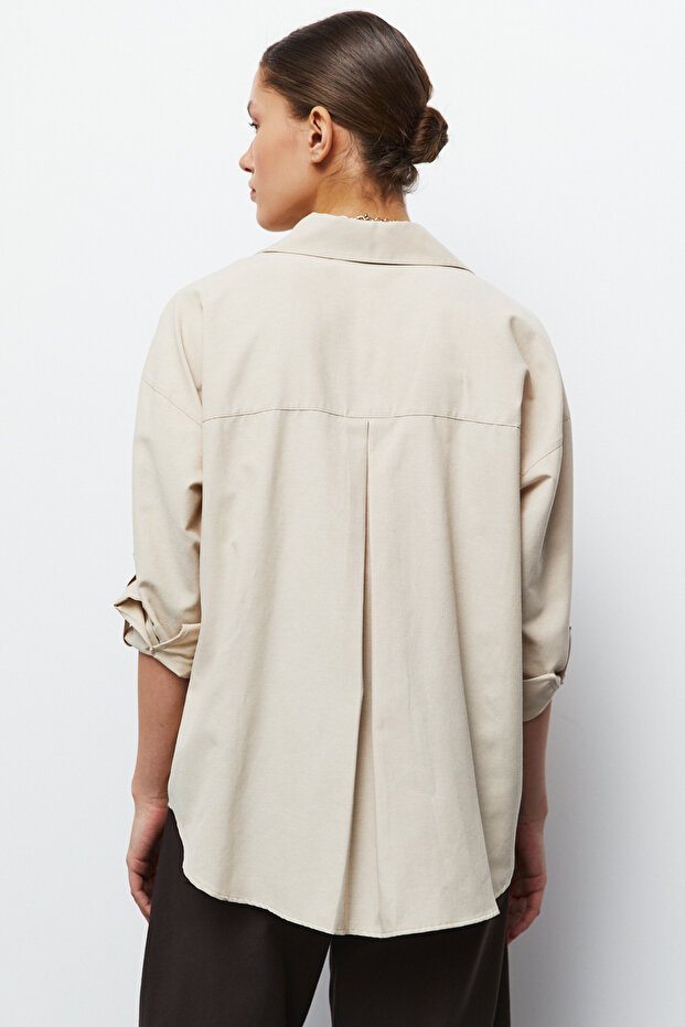 Cepli Oversize Gömlek - 8