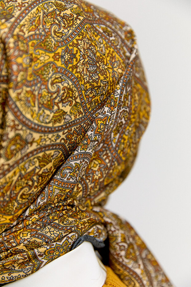 Monokrom Desenli Modal Şal - 3