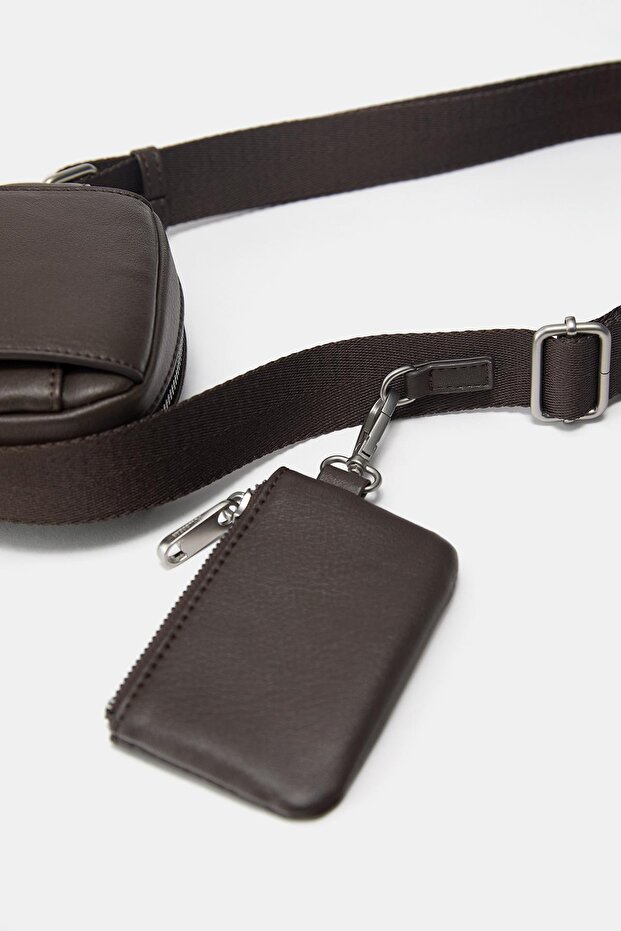 Cüzdan detaylı çapraz askılı çanta - 5