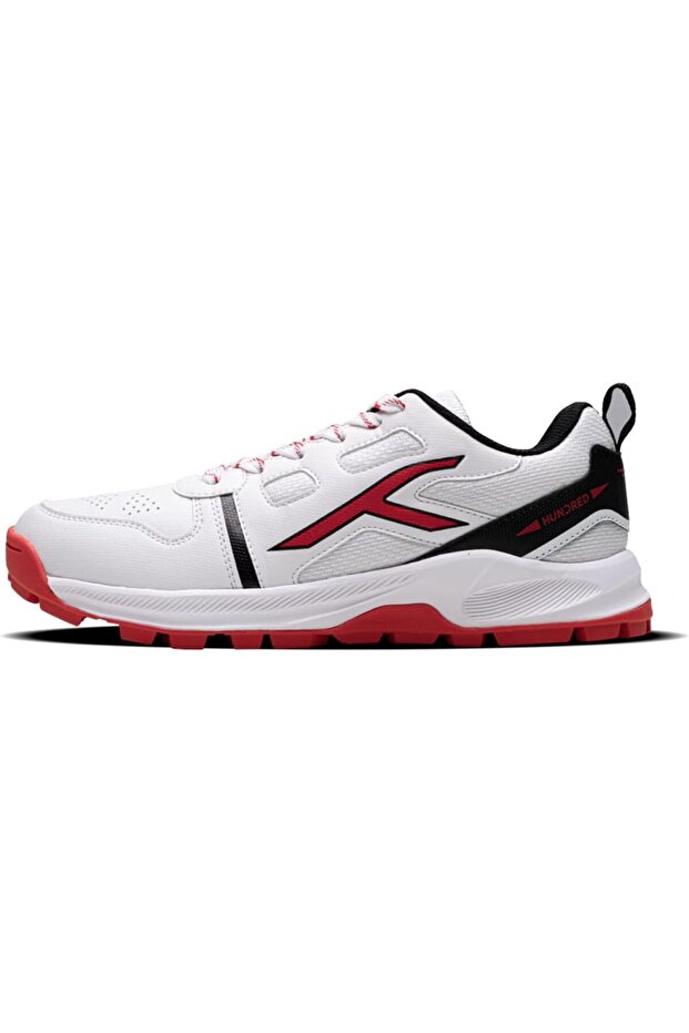 أحذية كريكيت من نوع HyperTurf TerraSpike ذات المسامير المطاطية (أبيض/أسود/أحمر، مقاس 9 بريطاني)