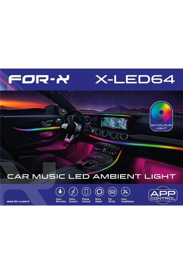 X-LED 64 PROFESYONEL İÇ AMBİYANS SETİ