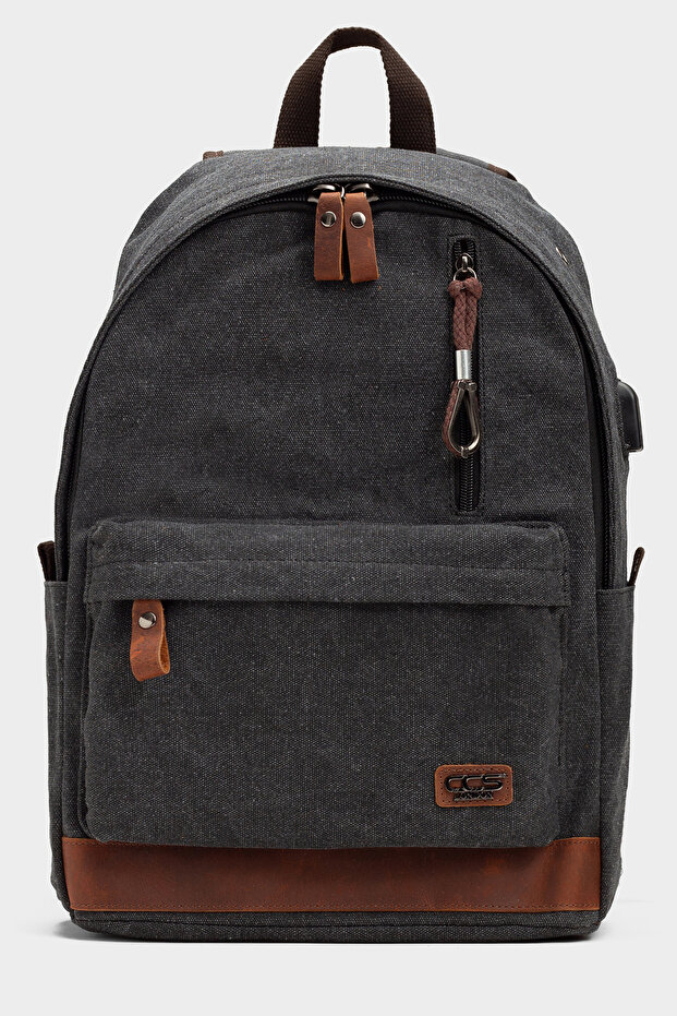 Ççs-51568 Canvas Backpack Black - 2