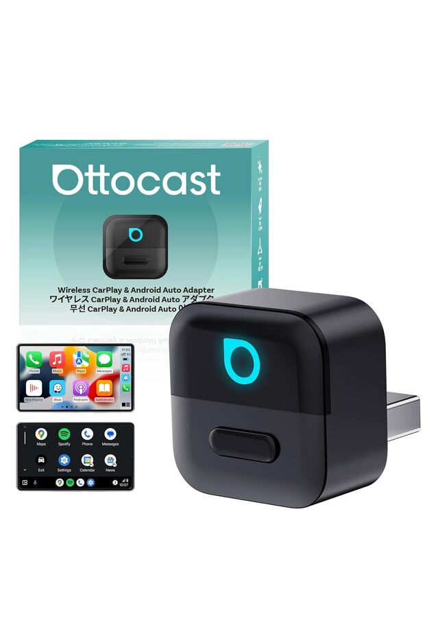 Mini Pico Wireless CarPlay & Android Auto Adapter 2026– Plug & Play, WiFi 6 Bluetooth 5.4