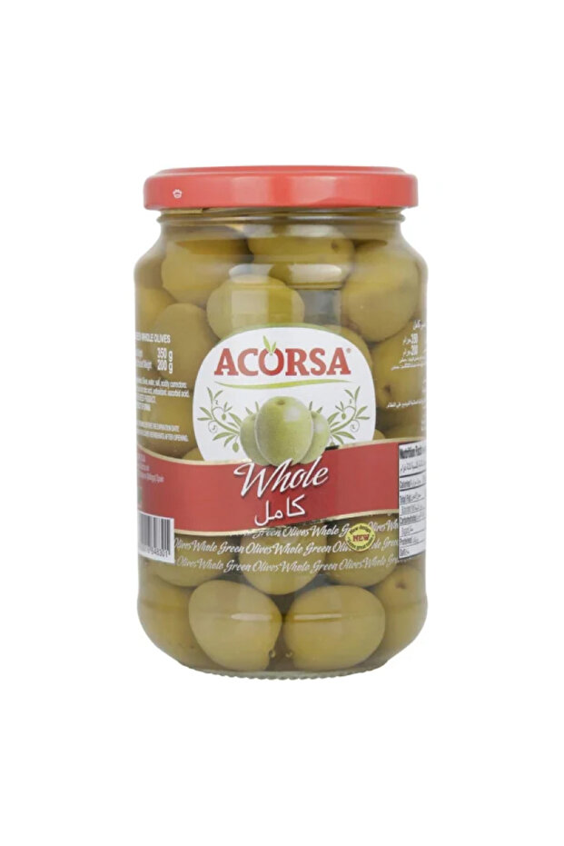 Pitted Green Spanish Olives Whole Brine Fluid Cup (200g)