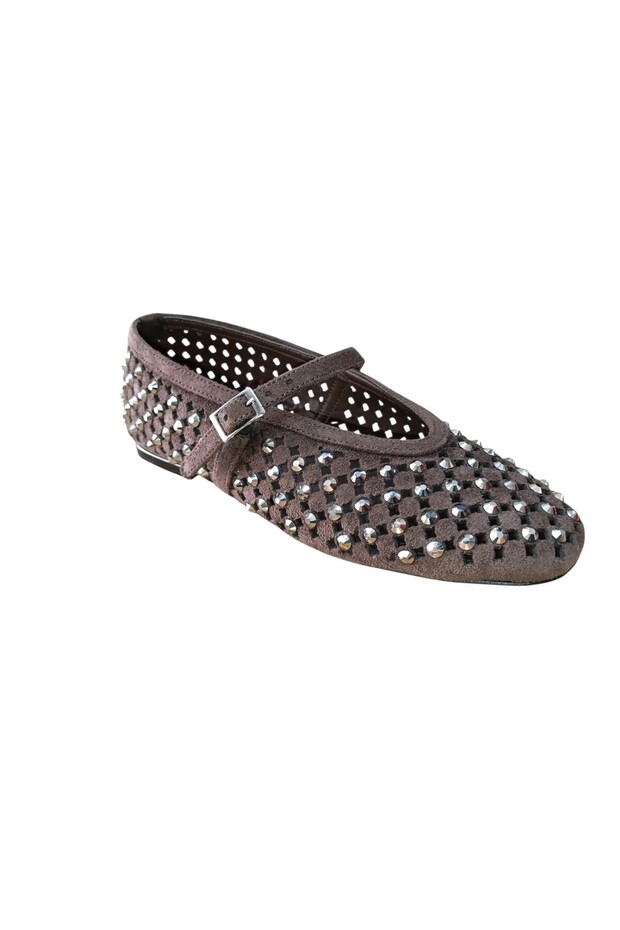 Mıcam 6056 Women's Troc Suede Ballet Shoes