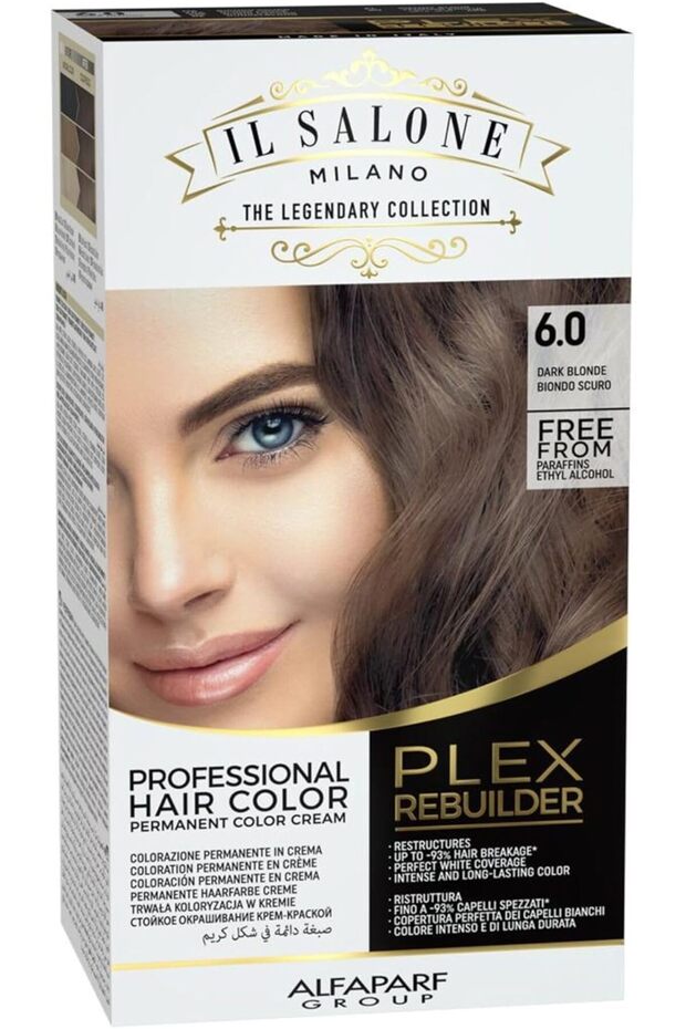 Plex Rebuilder Permanent Hair Color Cream - 6.0 Dark Blonde Hair Dye Kit