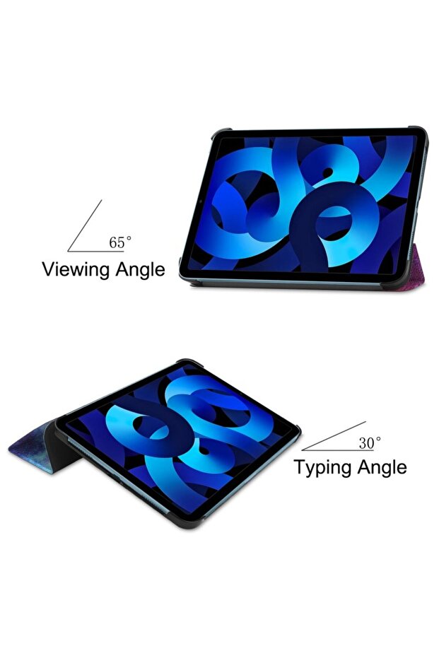 iPad Pro 11 Case - PU Leather , Sleep/Wake Function, Tablet Stand, Pink Galaxy Pattern - 4