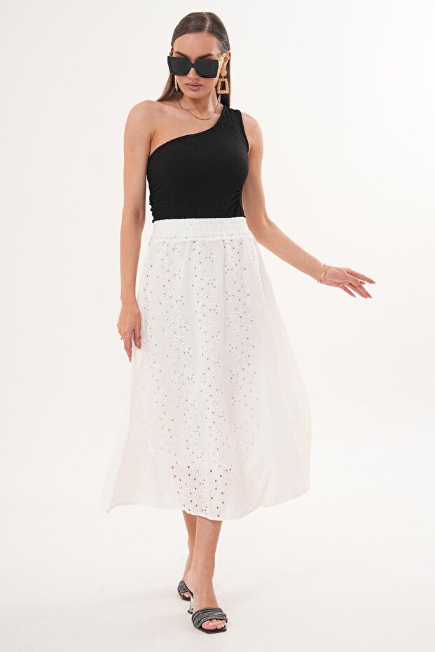 Women's Embroidered Long Bell Skirt 260242 -