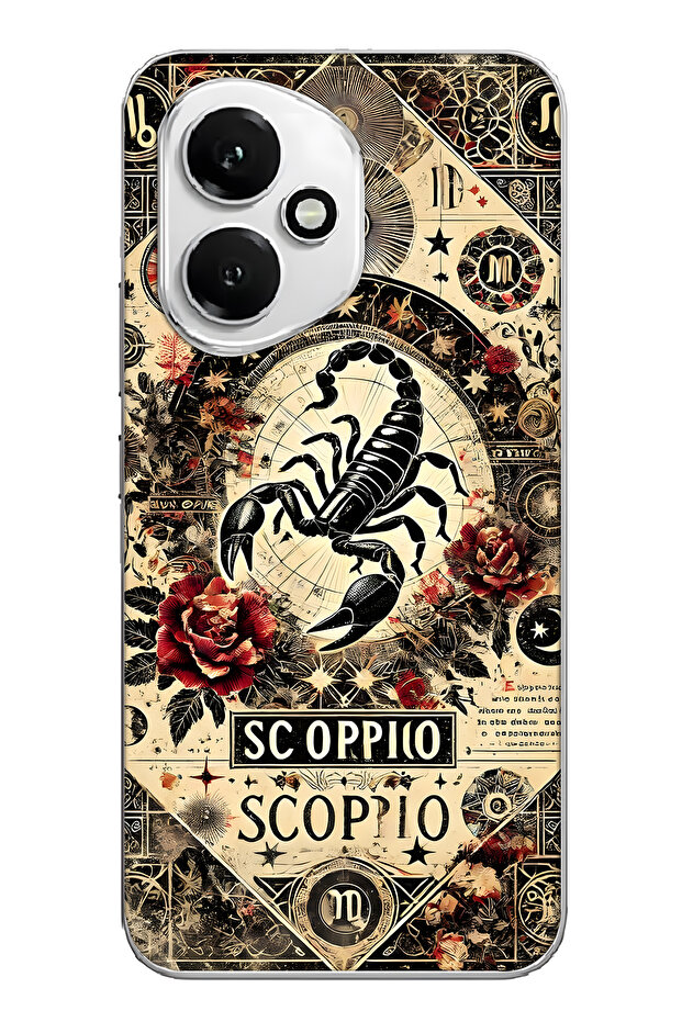 Honor 400 Compatible Scorpio Patterned Transparent Phone Case - 1
