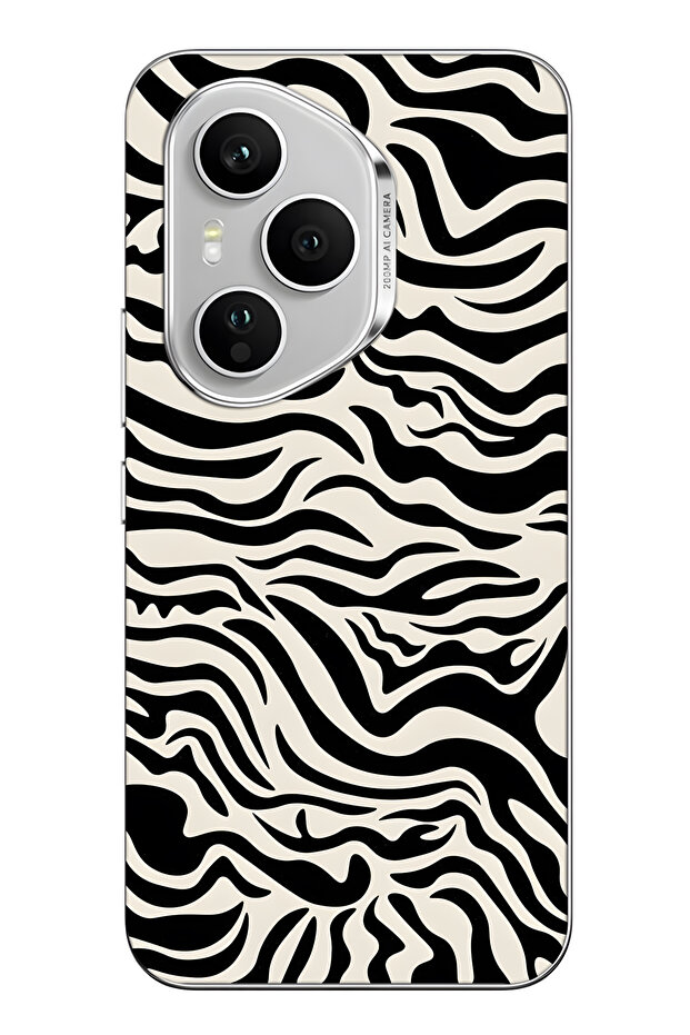 Honor 400 Pro Compatible Zebra Pattern Transparent Phone Case - 1