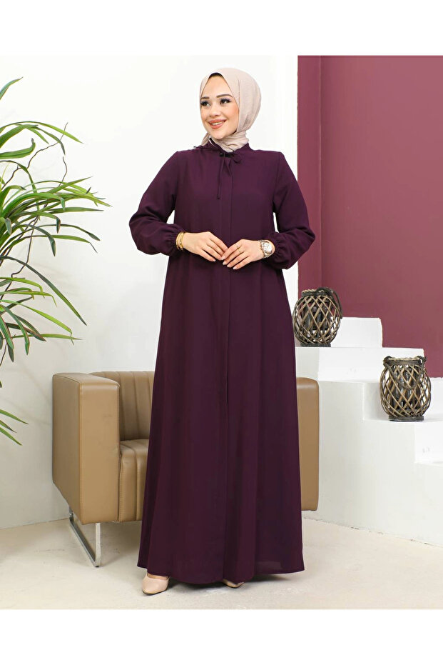 Loose Cut Hijab Dress / Mürdüm-F120