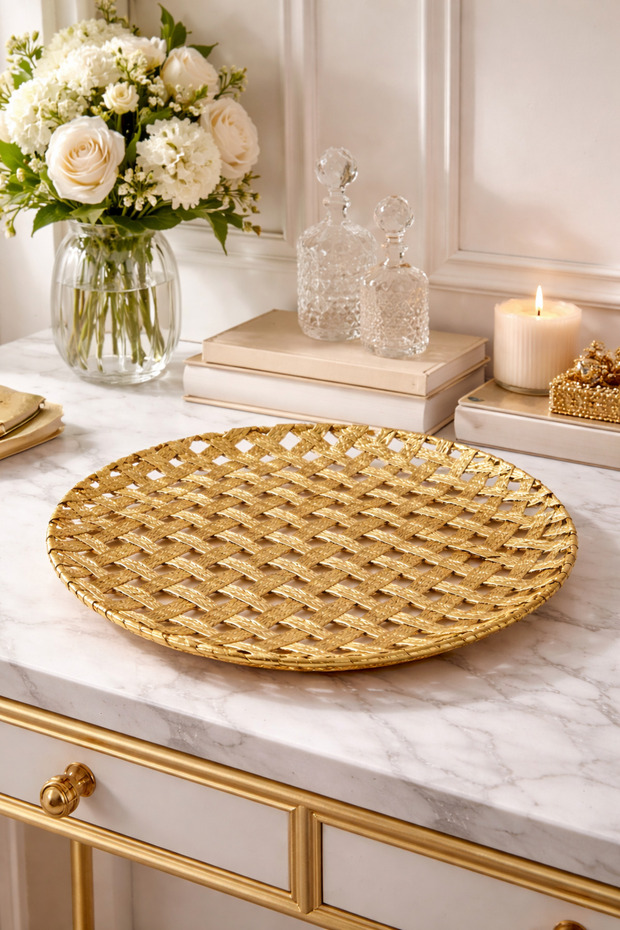 Tray Cast Gold 38 cm