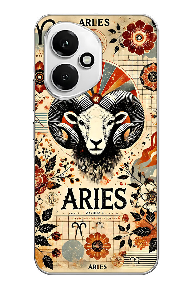 غطاء هاتف شفاف بنمط برج الحمل متوافق مع هونور 400 - 1