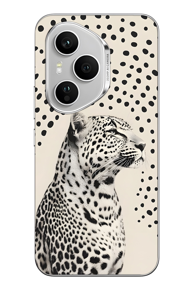 Honor 400 Pro Compatible Leopard Pattern Transparent Phone Case - 1