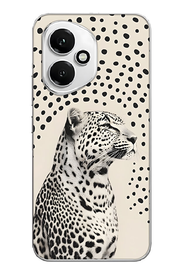 غطاء هاتف شفاف بنمط الفهد متوافق مع هونور 400 - 1