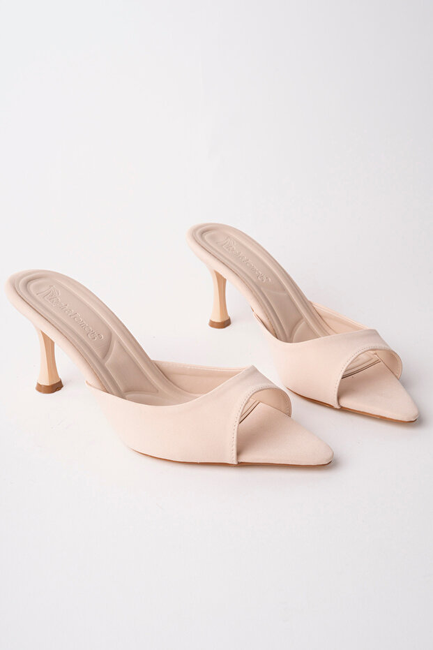 Women's Pointed Toe Thin Heel 7 cm Stylish Slippers Sandals