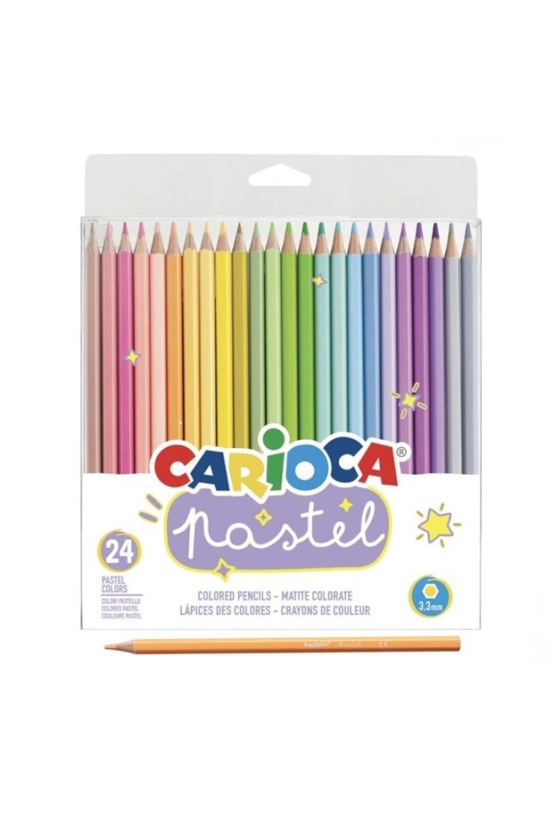 Carioca pastel color dry crayon pen 24 pcs