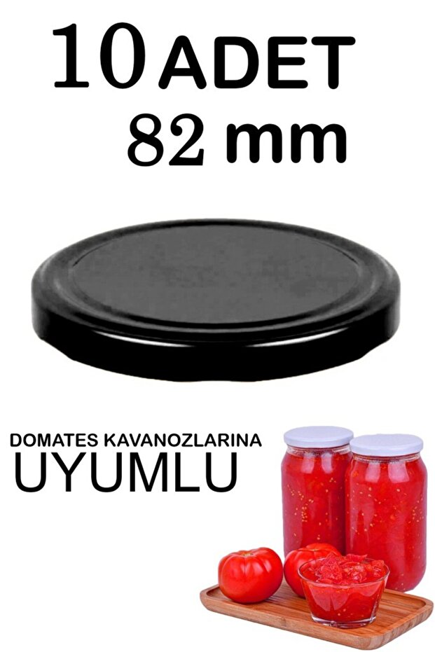 10 Pieces 82mm Metal Canning Jar Lids Black