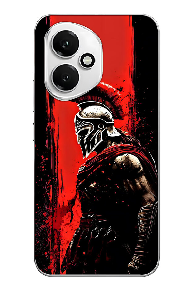 غطاء هاتف شفاف بنمط محارب سبارتا متوافق مع هونر 400 - 1