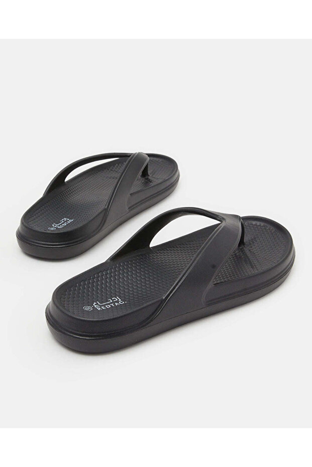 Men Black Solid Flipflops - 4
