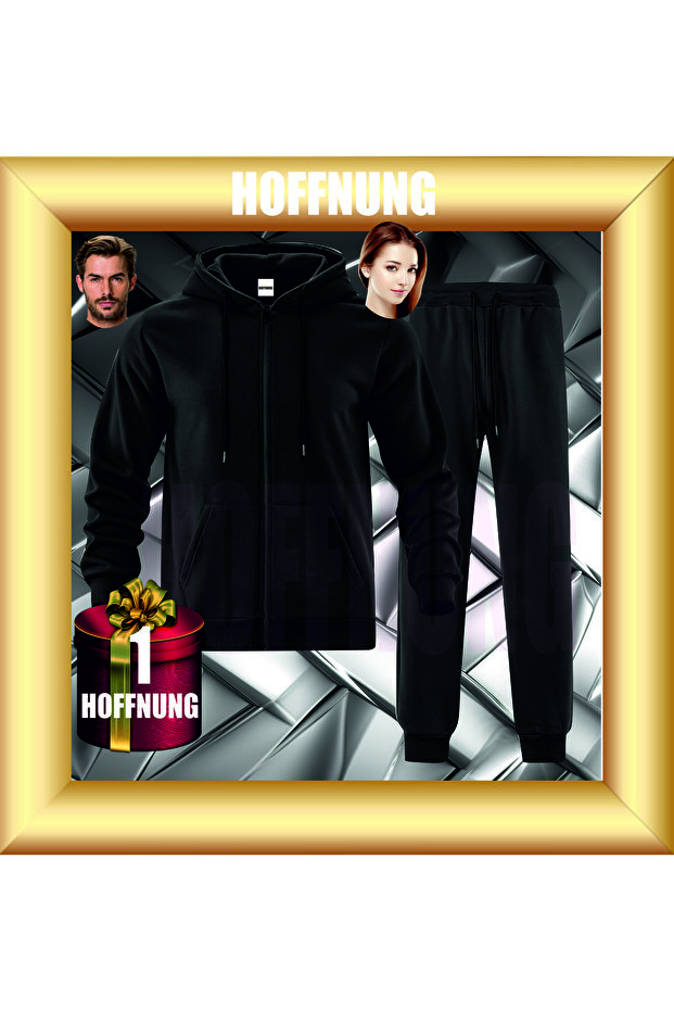 Unisex Casual Tracksuit Set Blank No Logo Outdoor Full Zip