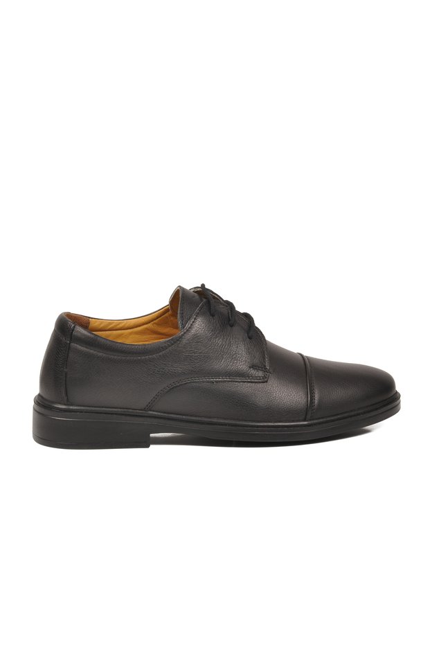 Black Genuine Leather Gel Sole Men's Casual Shoes Premium 425 m
