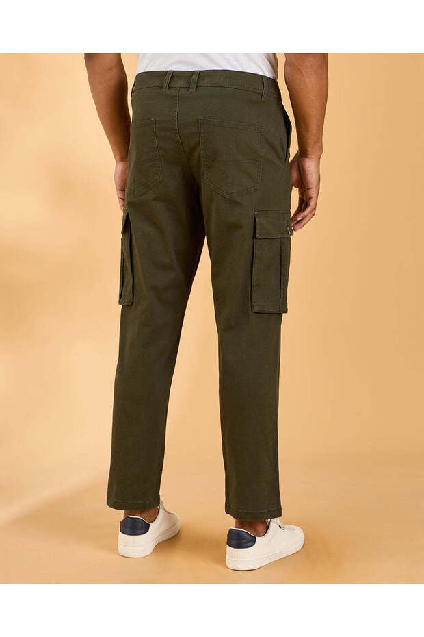 بنطلون رجالي زيتوني اللون - 3