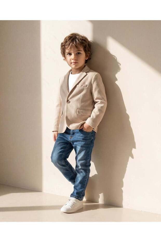 بليزر بيج للأولاد بأزرار أمامية - 3