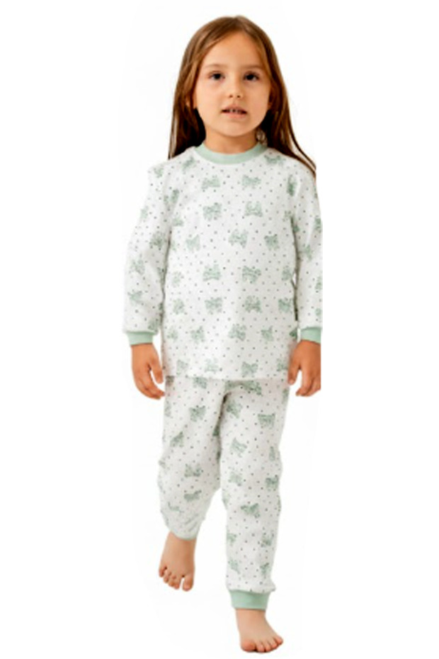 Girl's Crew Neck Pajama Set Mnw-17522