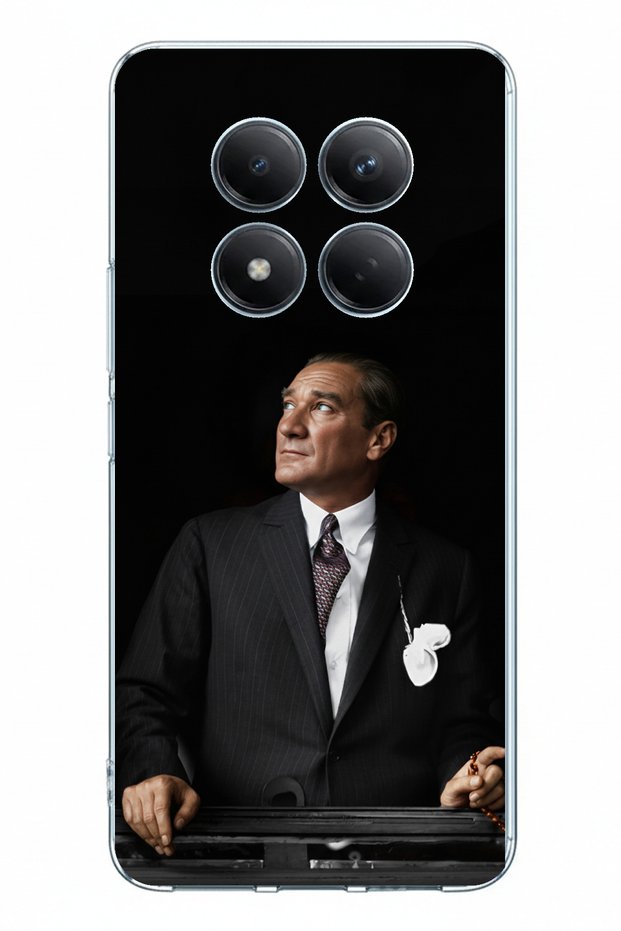 حافظة سيليكون مطبوعة بتصميم Ufka Bayan Leader Atatürk متوافقة مع Redmi Note 15 PRO 5G