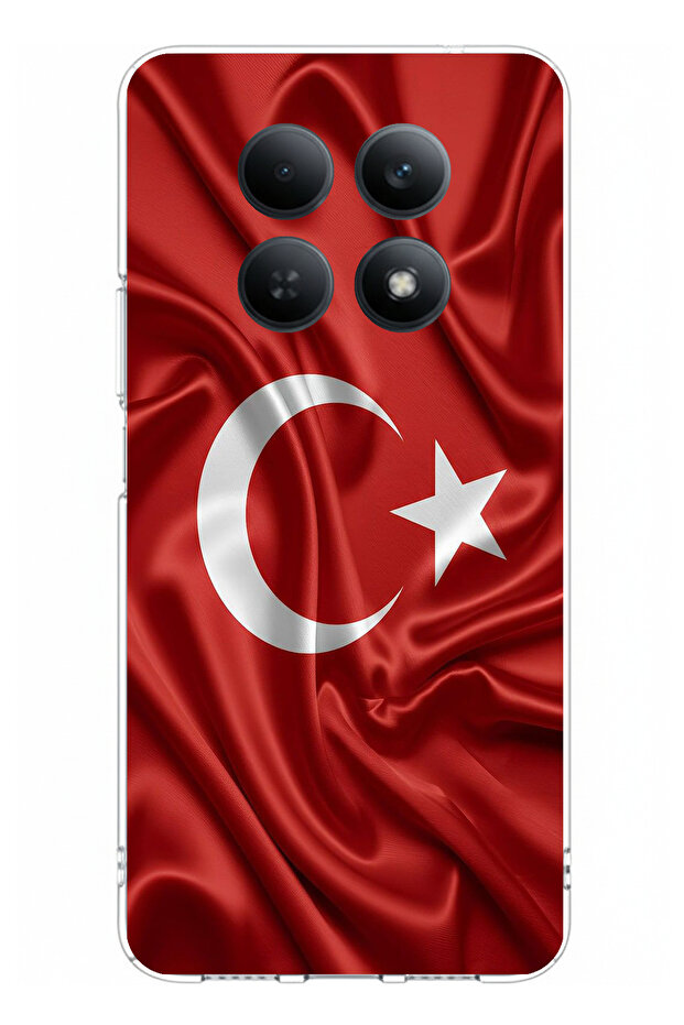 حافظة سيليكون مطبوعة بعلم تركيا متوافقة مع هاتف Redmi Note 15 4G - 1