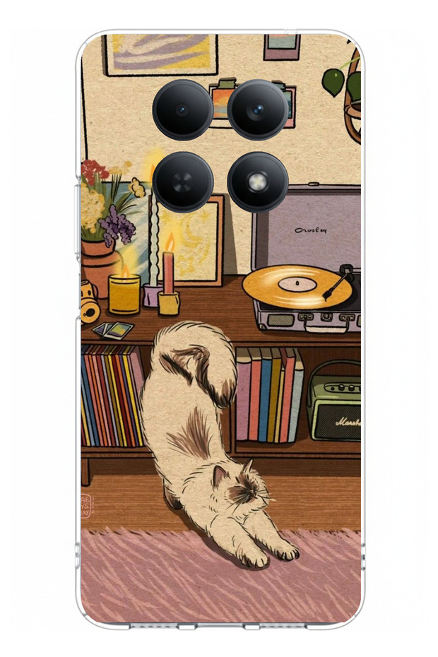 حافظة سيليكون مطبوعة بتصميم نوستالجي للكلاب متوافقة مع هاتف Redmi Note 15 4G - 1