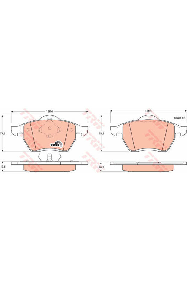 Σετ τακάκια, δισκόφρενα GDB1204 - 1
