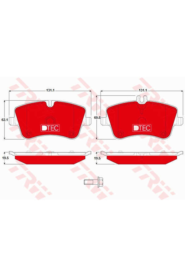 Σετ τακάκια, δισκόφρενα GDB1413DTE - 1