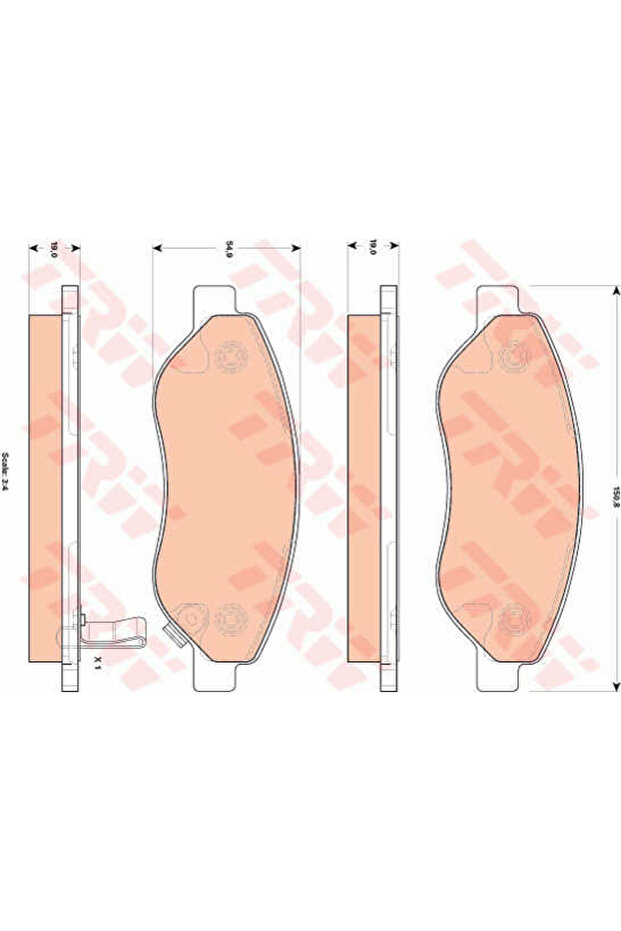 Σετ τακάκια, δισκόφρενα GDB1713 - 1