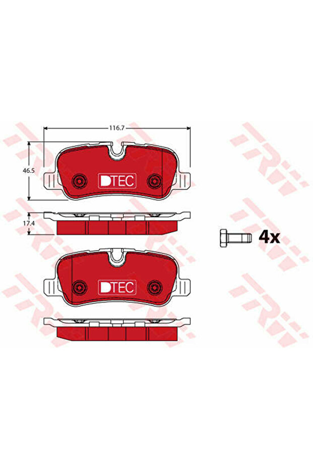 Σετ τακάκια, δισκόφρενα GDB1632DTE - 1