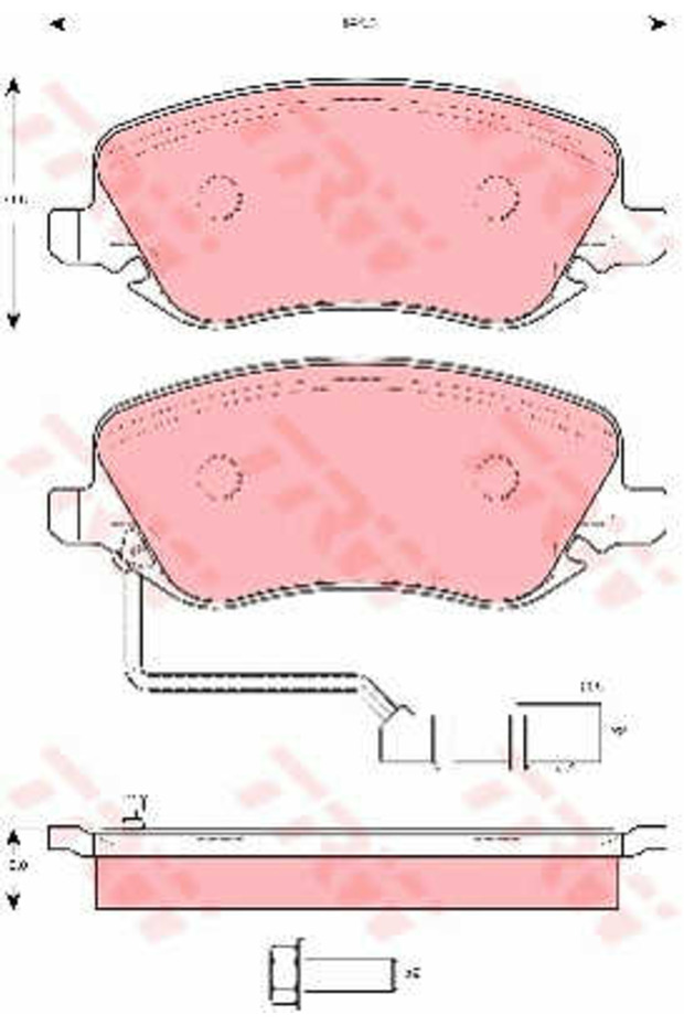 Σετ τακάκια, δισκόφρενα GDB1489 - 1