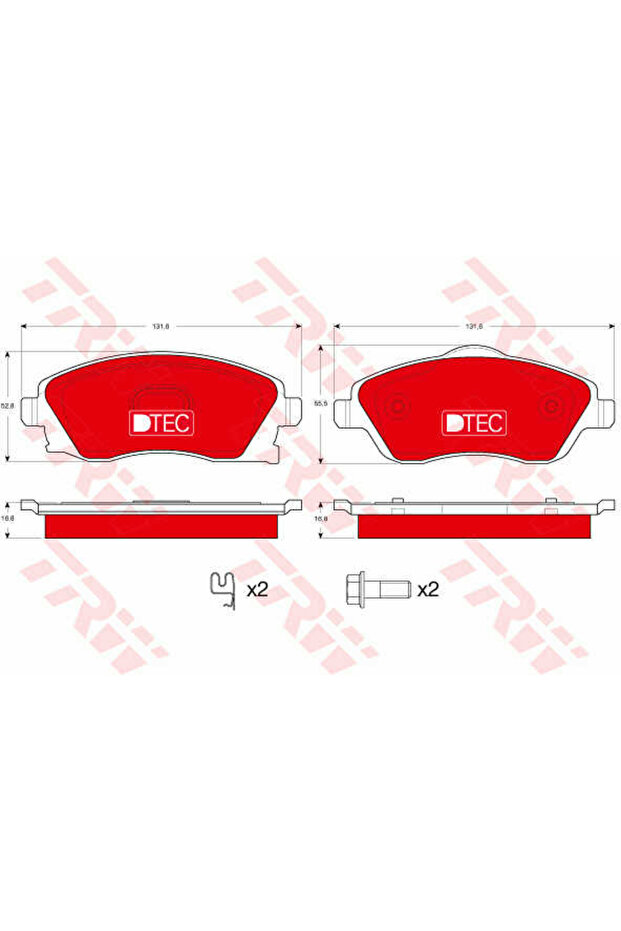 Σετ τακάκια, δισκόφρενα GDB1570DTE - 1