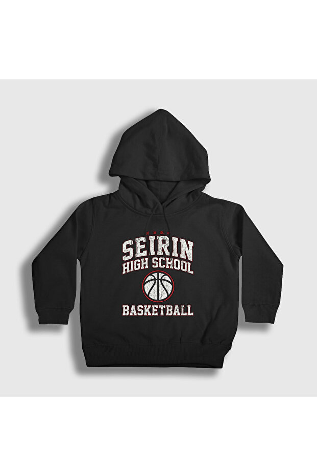 Unisex Kids Black Seirin High School Kuroko's Basketball Hooded Sweatshirt 604382Tt