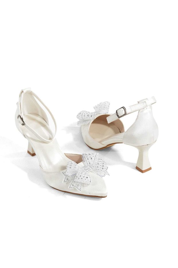 Women's High Heeled Satin Shoes Heel 7 cm Z002